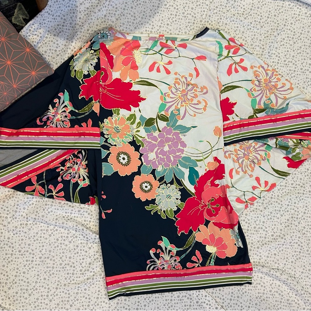 Trina Turk Multicolor Floral Top/Swim top